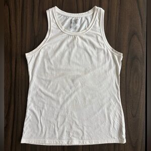Champion racerback workout tank top, white (size M)